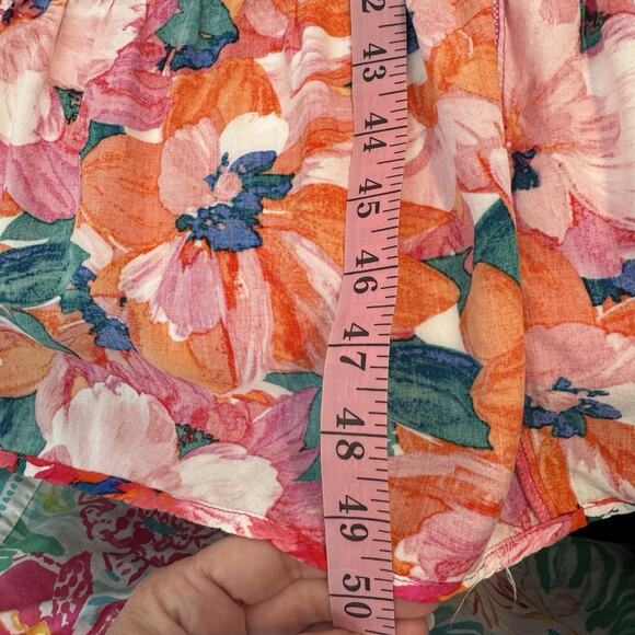 Anthropologie Abel The Label High Low Dress Women's Medium Floral Pink Tropical - Picture 13 of 14